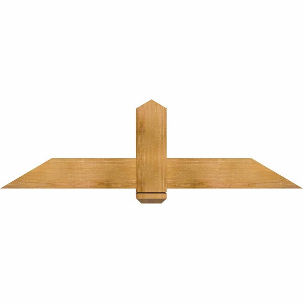 Ekena Millwork Eugene Rough Sawn Timber Gable Bracket, Western Red Cedar, 60"W x 17"H x 6"D x 6"F, 7/12 Pitch GBW060X17X0606EUG00RWR - main